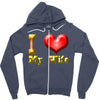 i heart my wife Zipper Hoodie