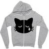 sad cat Zipper Hoodie