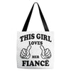 This Girl Loves Her Fiance Tote Bags
