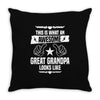 Awesome Great Grandpa Looks Like Throw Pillow