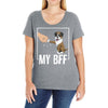 my bff Ladies Curvy T-Shirt
