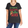 pizza christmas humor Ladies Curvy T-Shirt