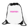 fighter breast cancer Drawstring Bags