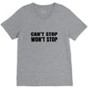 can't stop won't stop V-Neck Tee