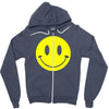 smiley face mens Zipper Hoodie