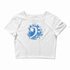 bass clef in blue Crop Top