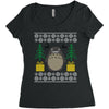 totoro ugly christmas Women's Triblend Scoop T-shirt