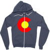 colorado flag Zipper Hoodie
