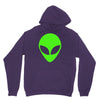 uomo alieno ufo stampa verde fluo divertente mitiche Unisex Hoodie