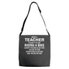 being a teacher is easy Adjustable Strap Totes