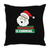 santas cumming Throw Pillow