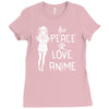 peace love anime Ladies Fitted T-Shirt