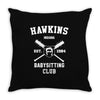 hawkins babysitting club indiana mike dustin eleven demogorgon strange Throw Pillow