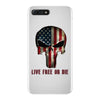 skull us flag live free or die iPhone 7 Plus Case