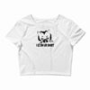 i iz on your shirt funny lolcat geek nerd tee cat Crop Top