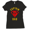captain dad hero Ladies Fitted T-Shirt