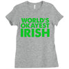 world's okayest irish Ladies Fitted T-Shirt