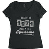 made in 1971 and still awesome Women's Triblend Scoop T-shirt