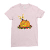 corgi pumpkin Ladies Fitted T-Shirt