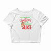 pizza christmas humor Crop Top