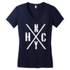 nyhc new york hardcore funny Women's V-Neck T-Shirt