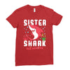 sister shark doo doo doo family matching Ladies Fitted T-Shirt