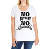 no retreat, no surrender. Ladies Curvy T-Shirt