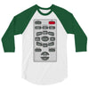 rude remote control, ideal funny birthday gift or present 3/4 Sleeve Shirt