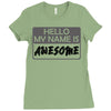 my name is awesome Ladies Fitted T-Shirt