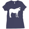 staring horse Ladies Fitted T-Shirt