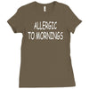 allergic to mornings Ladies Fitted T-Shirt
