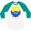 bearded smiley face 3/4 Sleeve Shirt