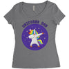 Unicorns Dab Women's Triblend Scoop T-shirt
