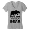 Beware Of The Bear Women's V-Neck T-Shirt