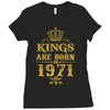 kings are born in 1971 Ladies Fitted T-Shirt