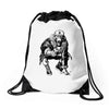 comunist monkey Drawstring Bags