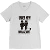 under new management stag night wedding mens V-Neck Tee