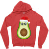 santa avocado Zipper Hoodie