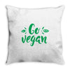 go vegan Throw Pillow