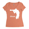 ishoot   camera photographer trained shooting funny gun photo gift tee Women's Triblend Scoop T-shirt