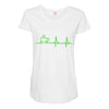 morning coffee heatbeat ekg Maternity Scoop Neck T-shirt