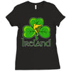 ireland shamrock Ladies Fitted T-Shirt