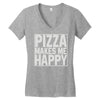 pizza makes me happy Women's V-Neck T-Shirt