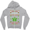 smoke weed every christmas Zipper Hoodie