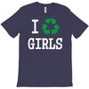 i recycle girls slogan text funny baseball jersey T-Shirt