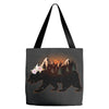 Bear Adventure With Roses Tote Bags