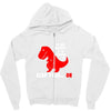 funny dino Zipper Hoodie