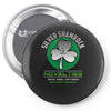 silver shamrock Pin-back button
