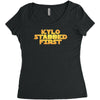 kylo stabbed first Women's Triblend Scoop T-shirt