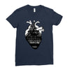 eiffel heart Ladies Fitted T-Shirt